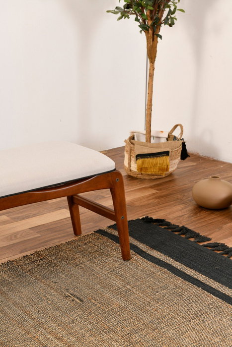 Hanah Home Banco de Madera de Carpe 120 cm - Elegante y Sofisticado para Salón, Dormitorio o Entrada